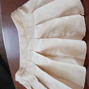 Source Unknown Cream Pleated Skirt
